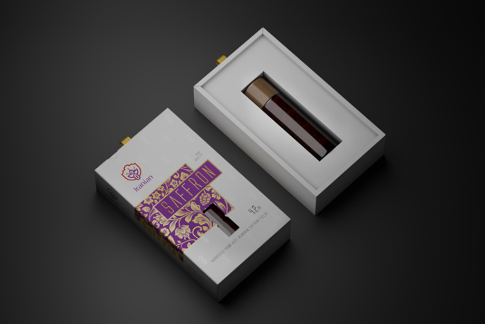 طراحی بسته بندی لوکس زعفران