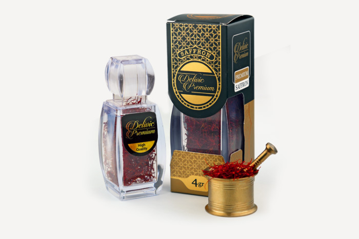 طراحی بسته بندی زعفران ظرف پلاستیکی