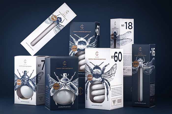 طراحی بسته بندی محصول لامپ