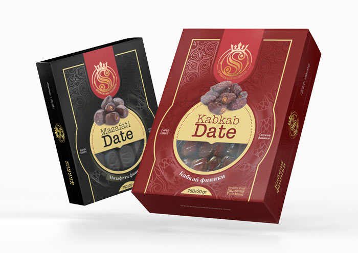 طراحی بسته بندی خرما آوند استودیو