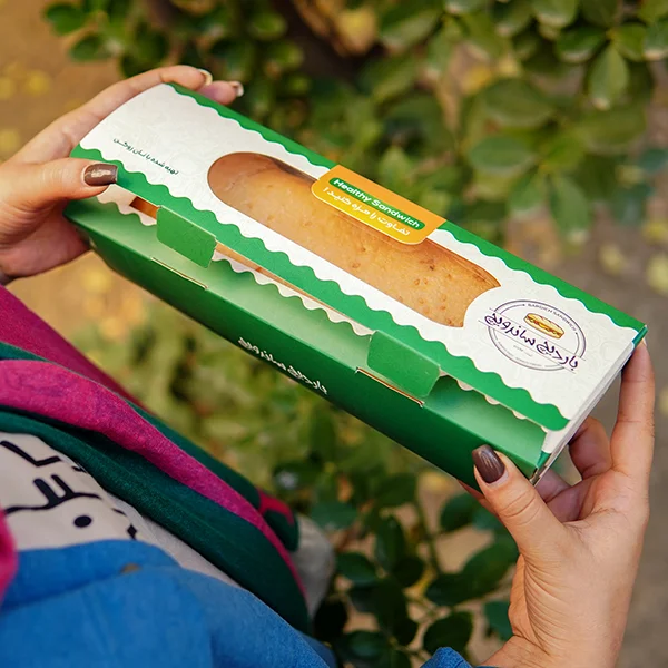 طراحی بسته بندی ساندویچ باردیچ