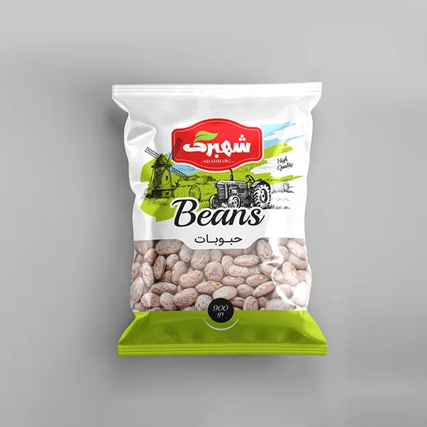 طراحی بسته بندی حبوبات اشرس