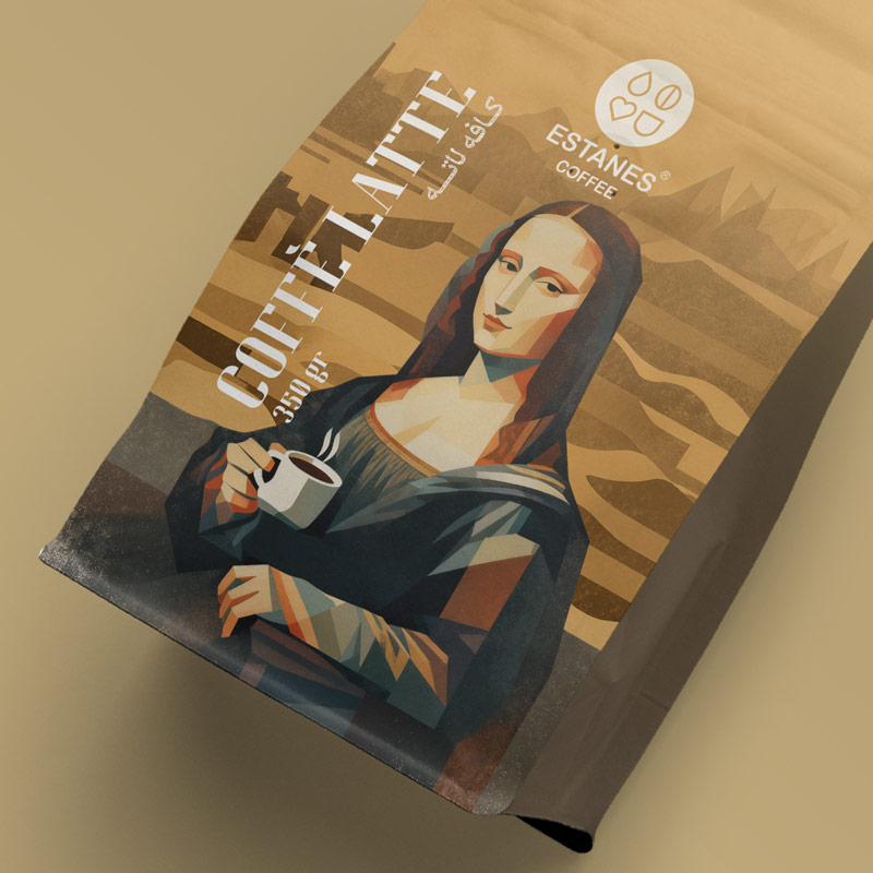 طراحی بسته بندی کافه لاته استانس
