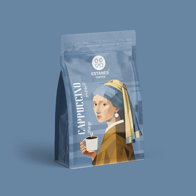طراحی بسته بندی کاپوچینو استانس