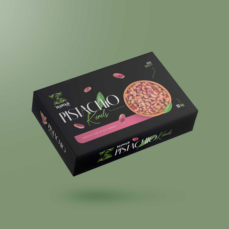 طراحی بسته بندی مغر پسته نواب